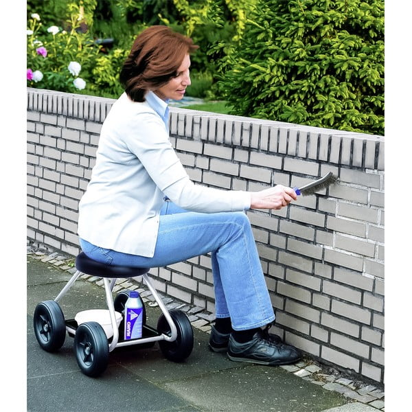 Črn/siv stolček za vrtnarjenje Secura – Maximex-image-1