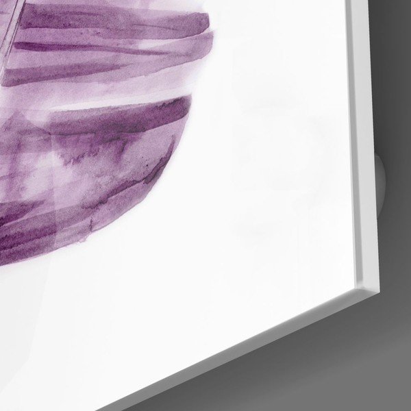 Steklena slika Insigne Lila Leaf, 46 x 72 cm-image-2