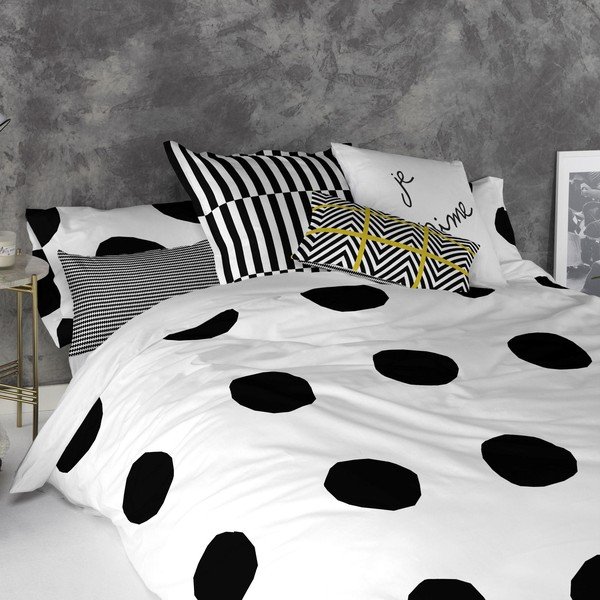 Komplet 2 bombažnih prevlek za vzglavnik Blanc Dot, 50 x 75 cm-image-2