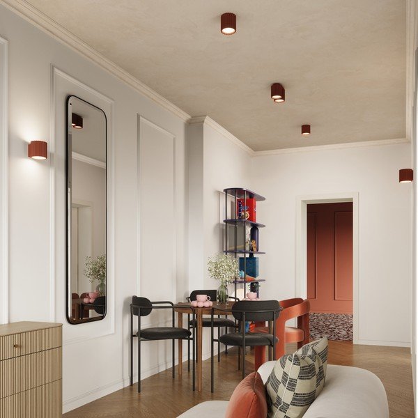 Oranžna stenska svetilka ø 10 cm Zora – Sollux-image-4