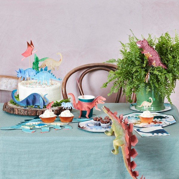 Papirnati modelčki za mafine v kompletu 24 ks Dinosaur Kingdom – Meri Meri-image-1