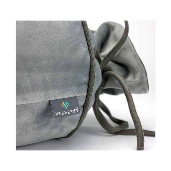 Siva prevleka za vzglavnik WeLoveBeds Silver Candy, ⌀ 20 x 58 cm-image-4