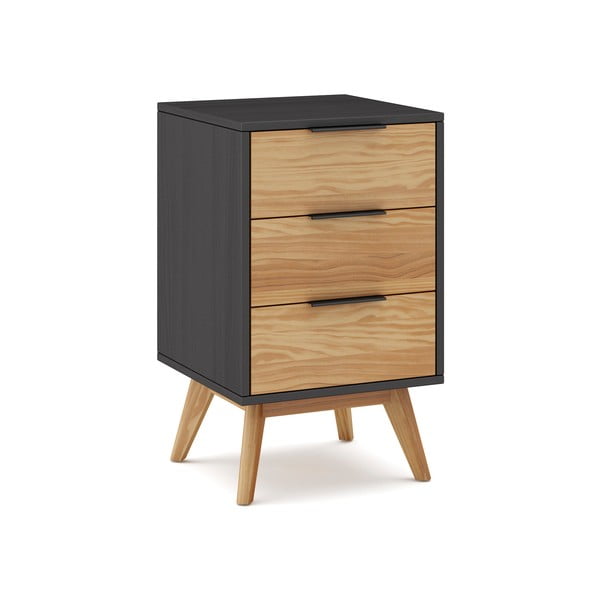 Nočna omarica iz masivnega bora v naravni barvi Lavis – Marckeric-image-2