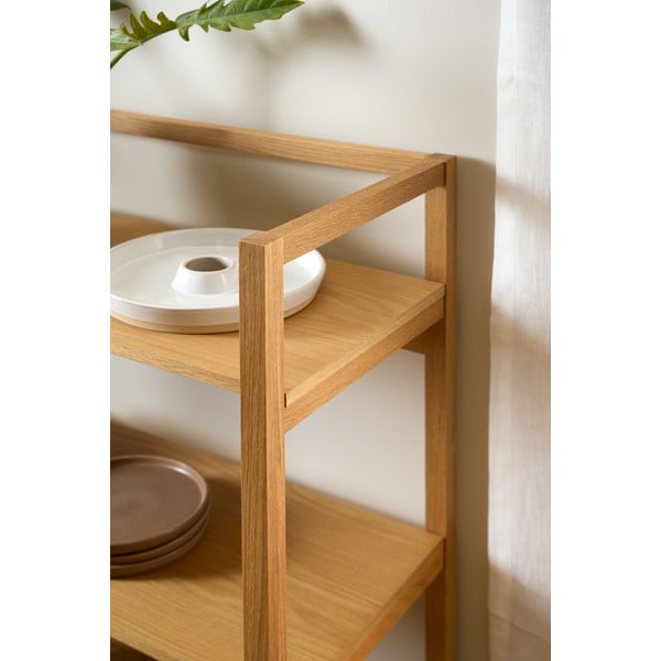 Regal v hrastovem dekorju v naravni barvi 80x93x40 cm Ludza – Actona-image-3