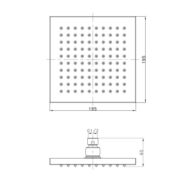 Medeninasta tuš glava v zlati barvi – Sapho-image-1