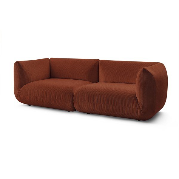 Oranžni žametni kavč 260 cm Lecomte - Bobochic Paris-image-3