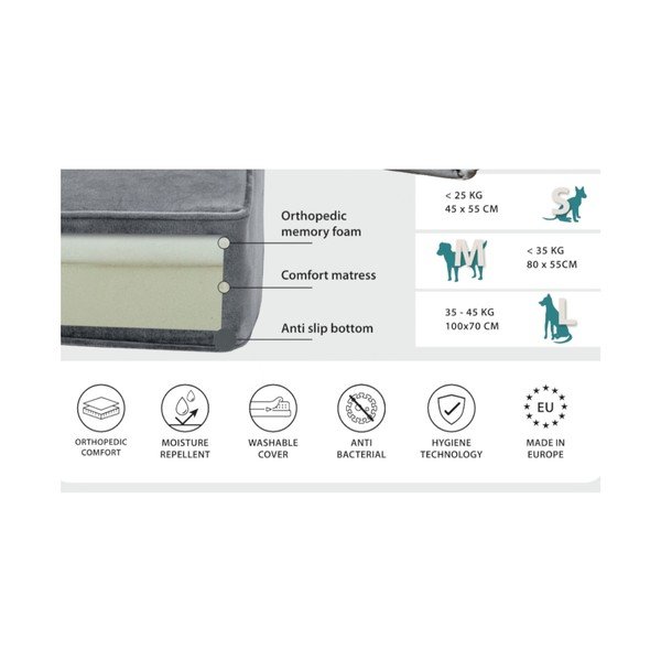 Svetlo rjavo ležišče za pse 80x55 cm – Madison-image-1