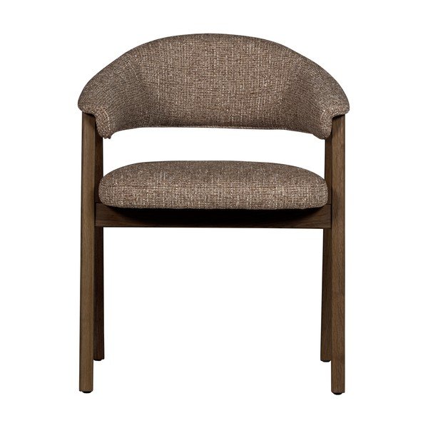 Rjav oblazinjen jedilni stol z nasloni za roke Tunar – WOOOD-image-2