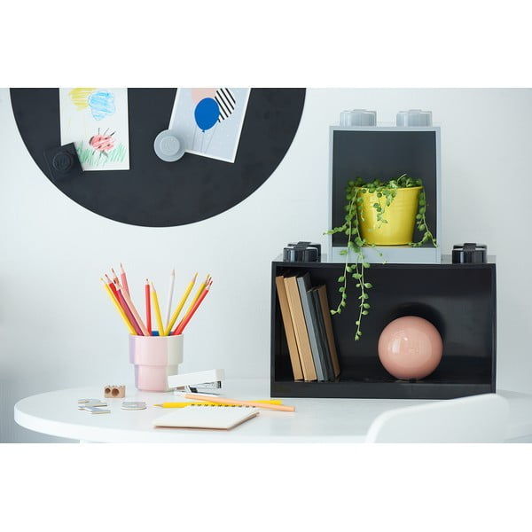 Otroška črna stenska polica LEGO® Brick 8-image-1