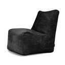 Črna vreča za sedenje iz rebrastega žameta Seat Lounge – SLOWDOWN