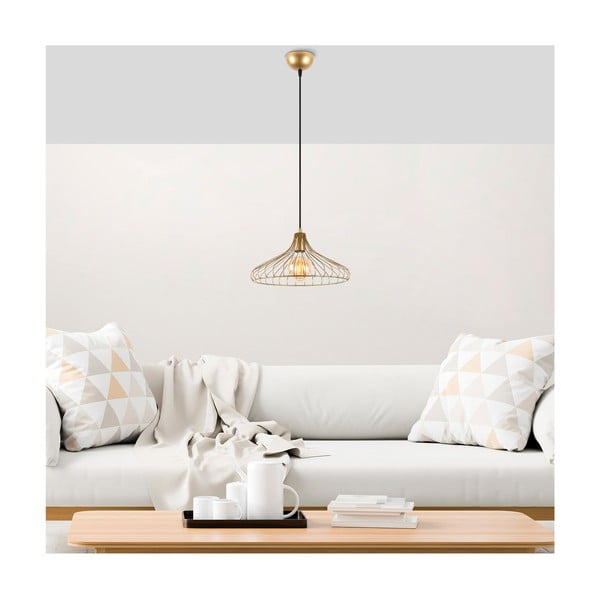 Viseča svetilka v zlati barvi s kovinskim senčilom ø 36 cm Depay – Opviq lights-image-1