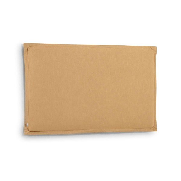 Gorčično rumeno oblazinjeno vzglavje 186x106 cm Tanit – Kave Home