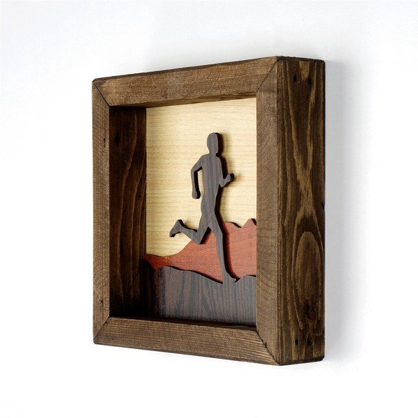 Lesena slika Kate Louise Running Man, 16 x 16 cm-image-2