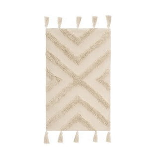Kremno bela pralna bombažna preproga 50x80 cm – Casa Selección