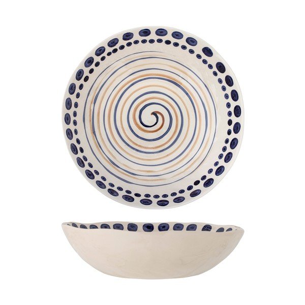 Temno modra/bež lončena servirna posoda ø 39 cm Shama – Bloomingville-image-3