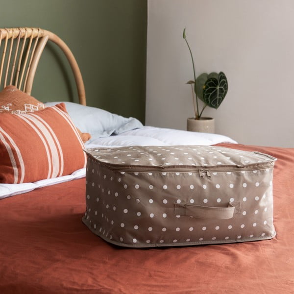 Mala bež škatla za shranjevanje oblačil Compactor Dots-image-1
