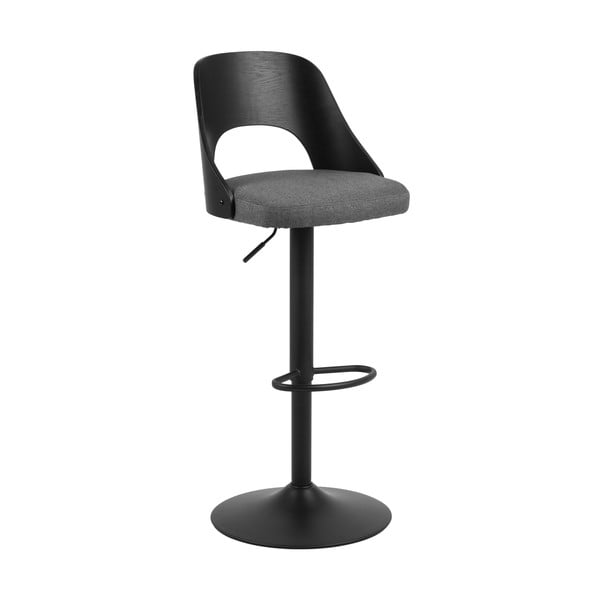 Temno sivi barski stoli v kompletu z nastavljivo višino 2 ks (višina sedeža 84 cm) Lucy – Actona