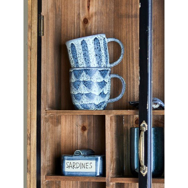 Črna stenska vitrina iz masivne jelke 50x80x14 cm Hazem – Bloomingville-image-4