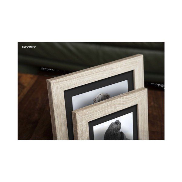 Svetlo rjav fotografski okvir s črnim nosilcem Styler Narvik, 40 x 50 cm-image-2