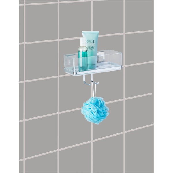 Polica z dvema obešalnikoma Wenko Vacuum-Loc, nosilnost do 33 kg-image-1