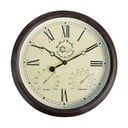 Zunanja stenska ura z rimskimi številkami in termometrom Esschert Design