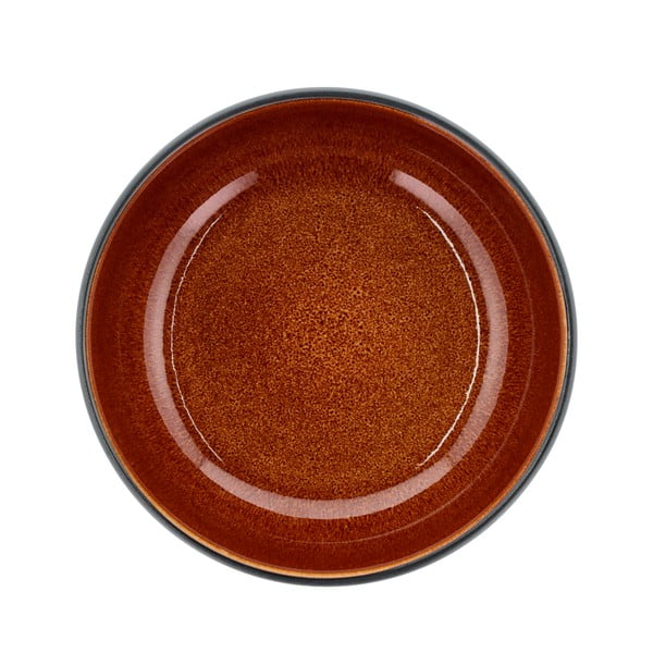 Črna/jantarna skledica za ramen iz kamenine Gastro Black/Amber – Bitz-image-1