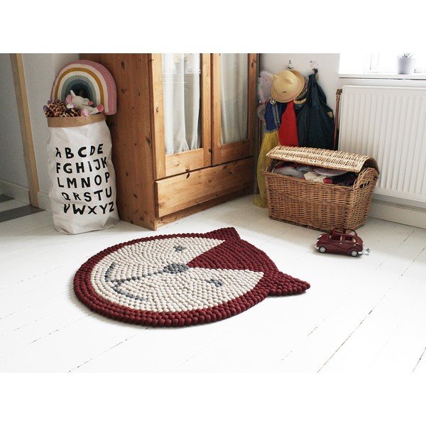 Otroška preproga iz volnenih kroglic Wooldot Ball Rugs Fox, ⌀ 90 cm-image-1