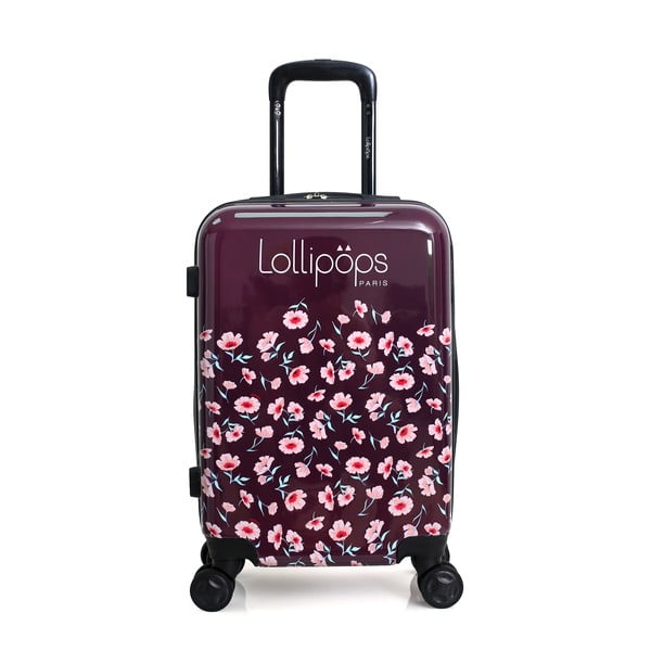 Vijolično-rožnat kovček na 4 kolesih Lollipops Poppy