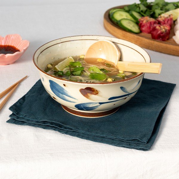 Modro-bež porcelanasta skledica za ramen 1 l Breeze – Rex London-image-3