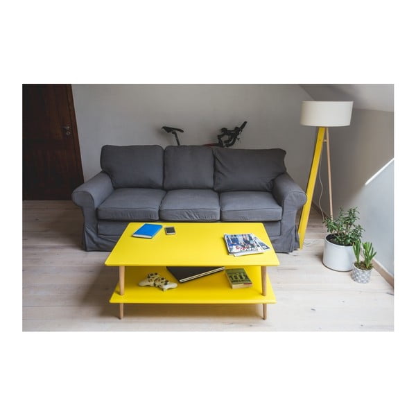 Bela kavna mizica s polico Ragaba KORO-image-3