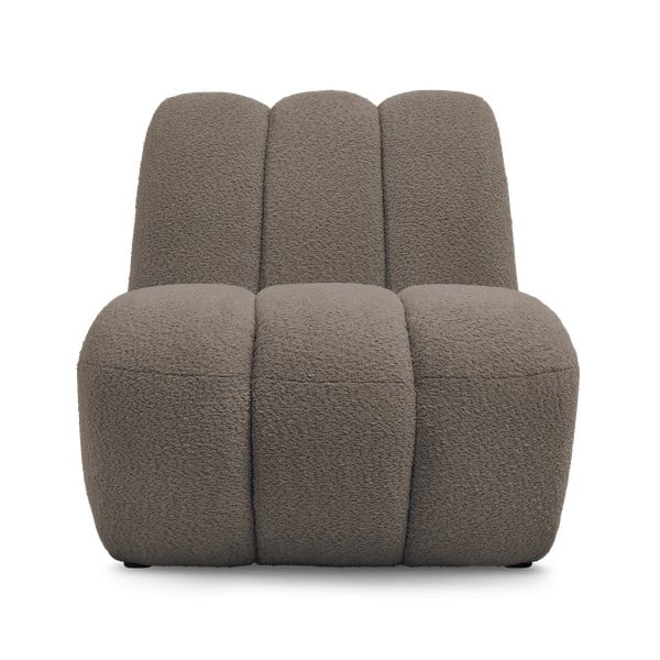 Sivorjav fotelj iz tkanine bouclé Janissaire – Bobochic Paris-image-3