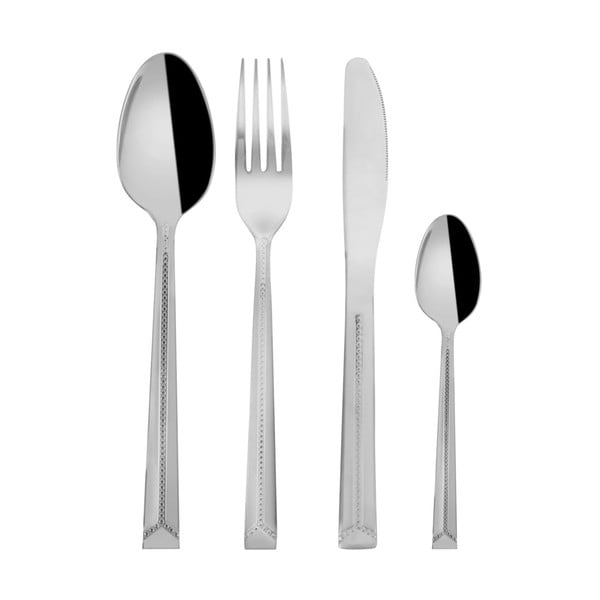 Pribor iz nerjavečega jekla v srebrni barvi 24 ks Bright – Orion