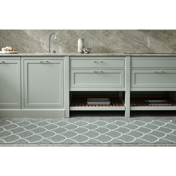 Zelen zunanji in notranji tekač 70x300 cm Kotte Army Sage – Pappelina-image-3