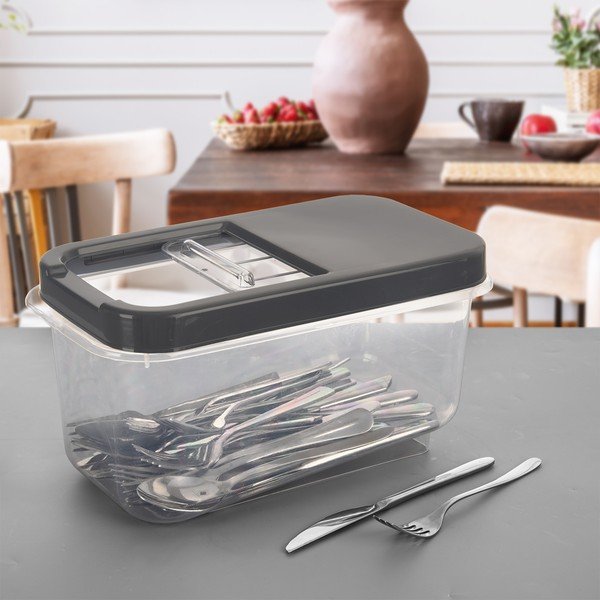 Plastična škatla za shranjevanje s pokrovom 35x20x18 cm Slop – Orion-image-2