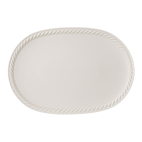 Ovalni krožnik iz belega porcelana Villeroy & Boch Montauk, 43 x 30 cm