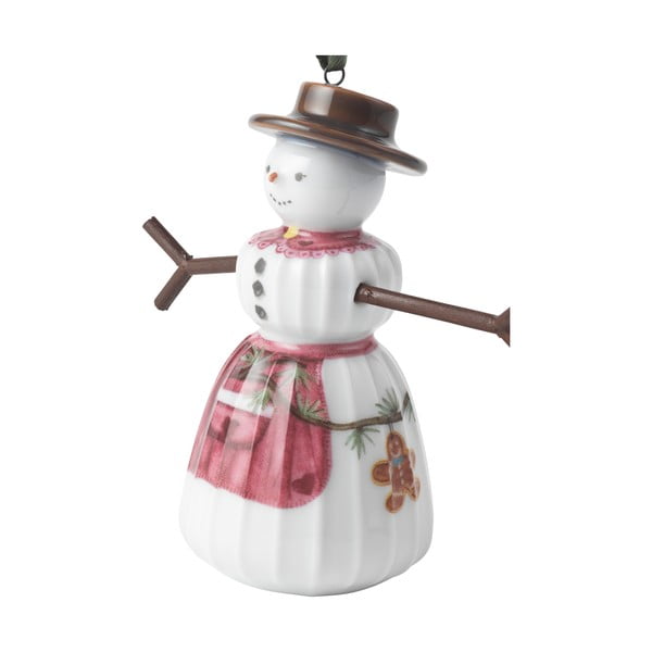 Porcelanast ročno poslikan okrasek za jelko ø 4,5 cm Hammershøi Snowwife – Kähler Design-image-2