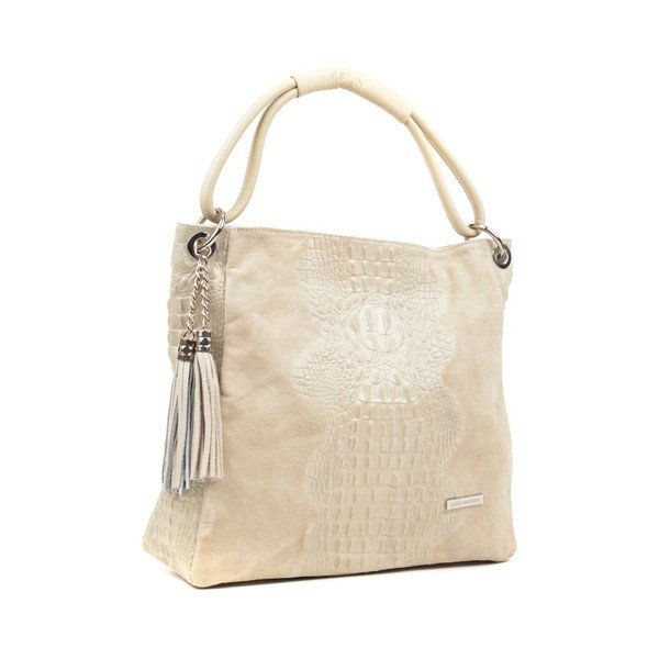 Bež usnjena torbica Luisa Vannini Zunna-image-4