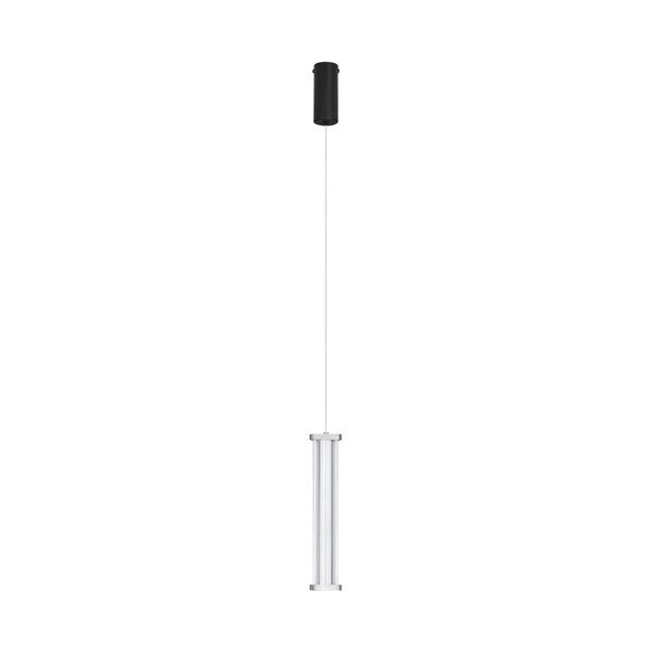 Mat črna/v mat srebrni barvi kovinska LED zatemnitvena viseča svetilka s senčilom iz akrilnega stekla ø 6 cm Pheme – Nova Luce