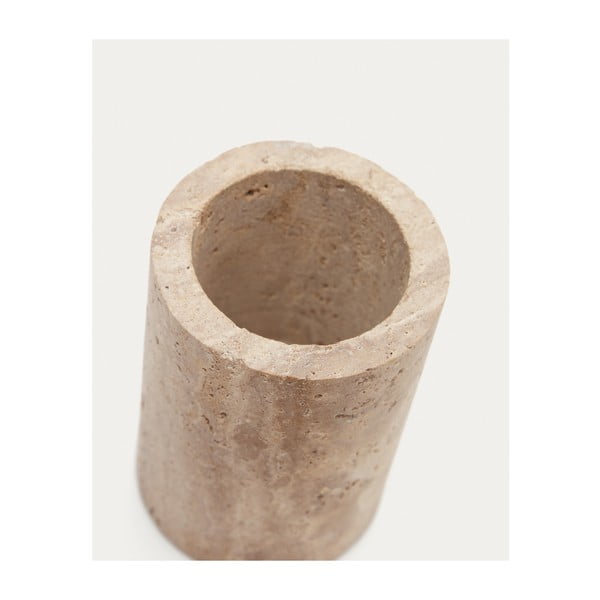 Bež kamnit lonček za zobne ščetke Macre – Kave Home-image-3