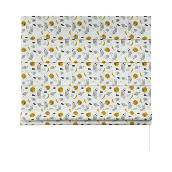 Rumeno-bel otroški gubani rolo 170x160 cm Magic - Yellow Tipi-image-3