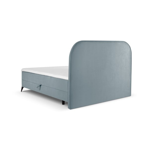 Svetlo modra boxspring postelja s prostorom za shranjevanje 180x200 cm Eclipse - Cosmopolitan Design-image-3