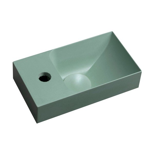 Mentolno zelen betonski manjši umivalnik 31x17 cm Piccolino – Sapho