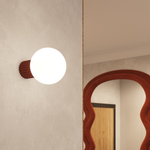 Oranžna stenska svetilka ø 12 cm Orbital – Sollux-image-4