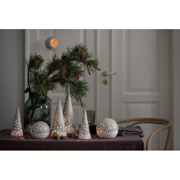 Božični svečnik iz sivega kostnega porcelana Kähler Design Nobili, ⌀ 14 cm-image-2