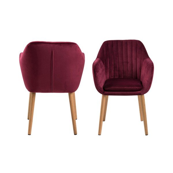 Jedilni stol Actona Emilia Vic bordo rdeče barve-image-3