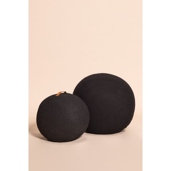 Črna blazina Hübsch Gudmund, ø 75 cm-image-3