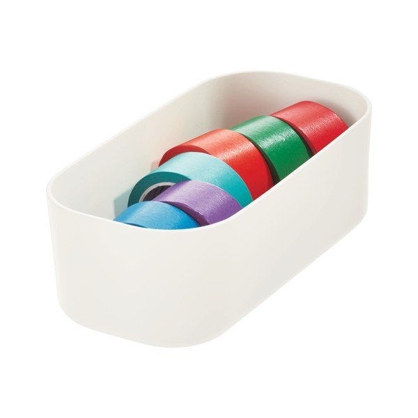 Bela škatla za shranjevanje iDesign Eco, 9 x 18,3 cm-image-1