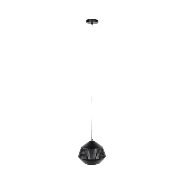Črna viseča svetilka s kovinskim senčnikom ø 26 cm Aysa - White Label