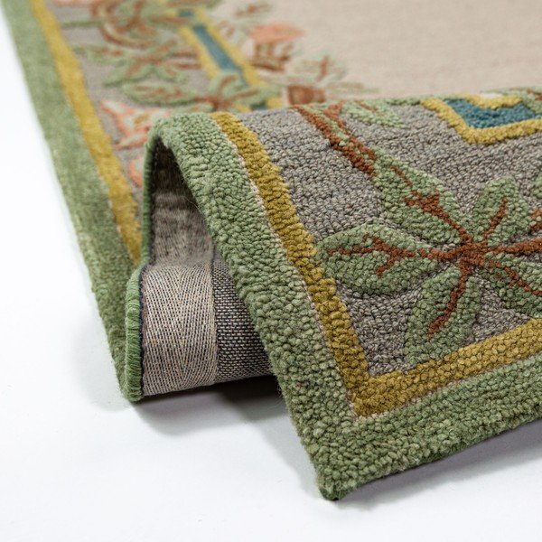 Ročno tkan volnen tekač 80x300 cm Verona Floral  – Flair Rugs-image-2