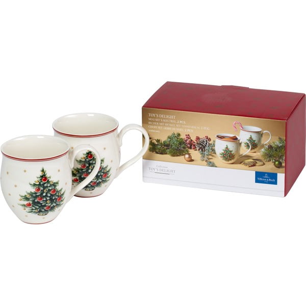 Komplet 2 porcelanastih skodelic z božičnim motivom Villeroy&Boch X-mas tree